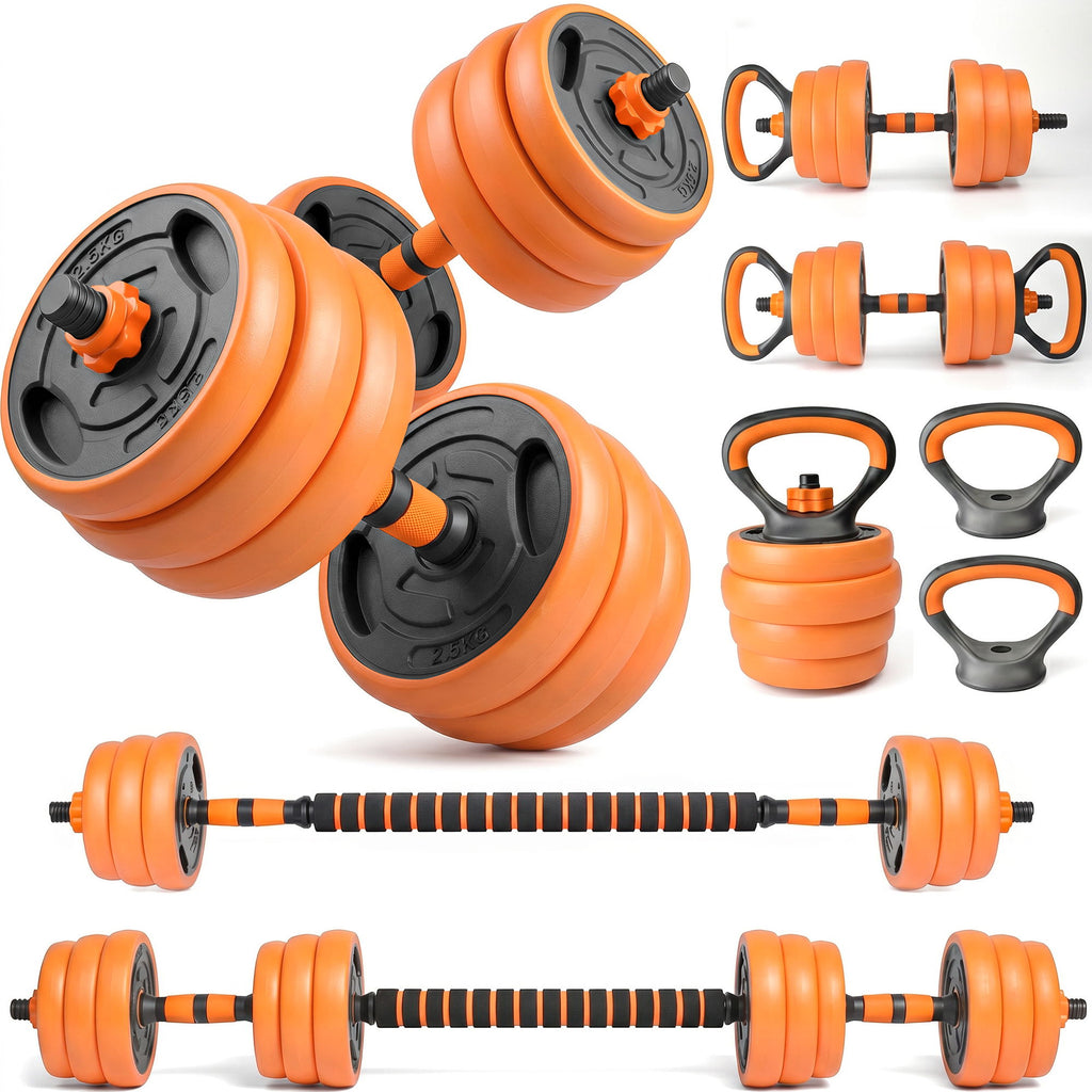 Adjustable Dumbbell Set, 4 In 1 Convertible Weights
