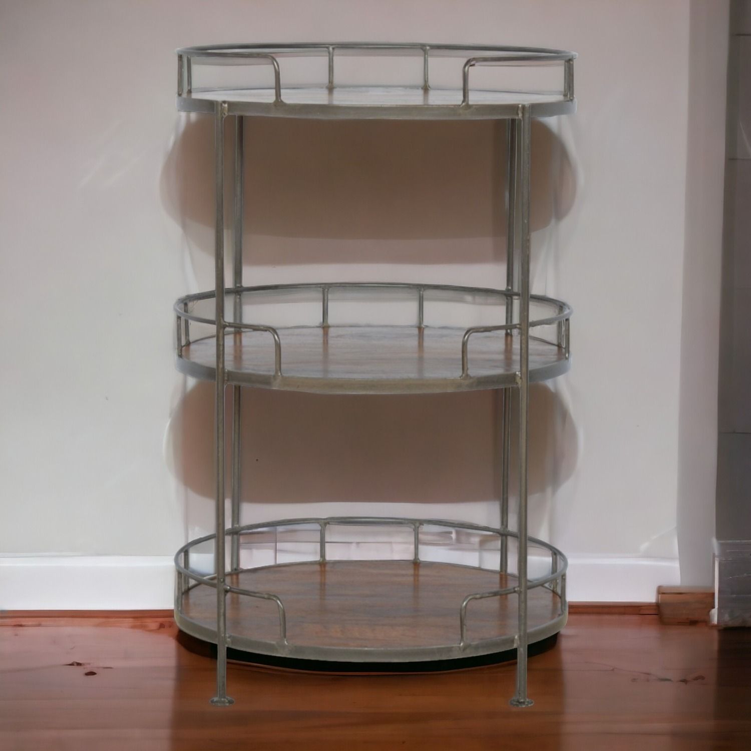 Round Butler Tray Table - Chestnut