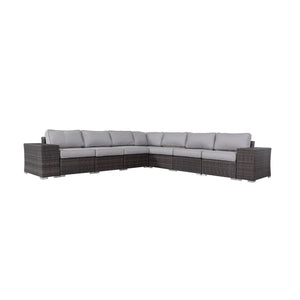 Rattan Sectional Sofa Set With Cushions