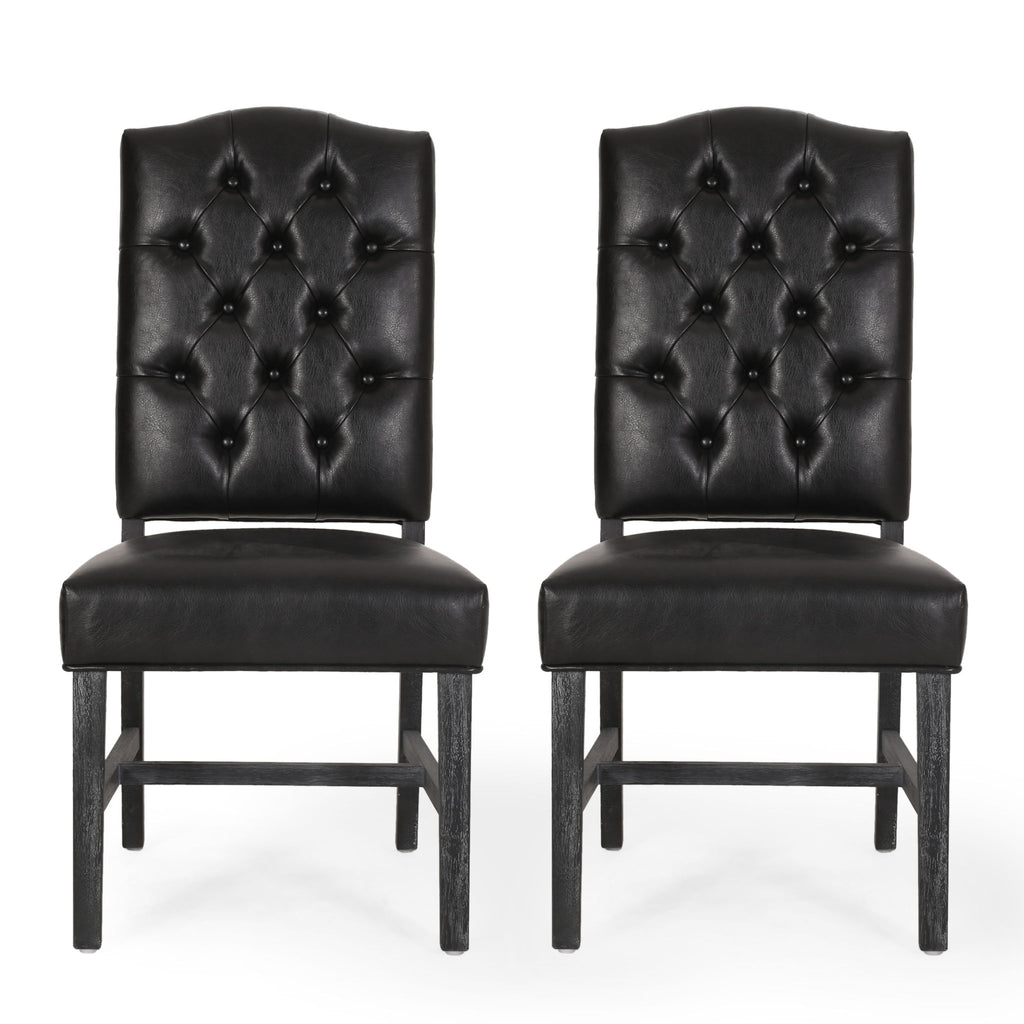 Elegant Dining Chair With Button Tufted Design