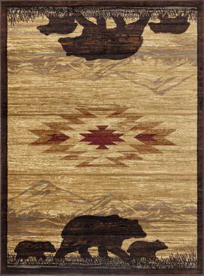 Nature's Nest - GC_CBL3006 Multi 5' x 7' Lodge Area Rug