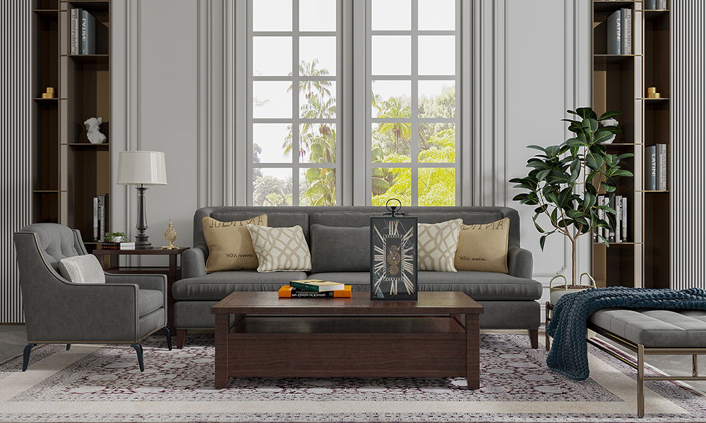 Decorative AndRoman Numeral Table Clock, Home Decor Gear Clock - Multicolor