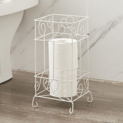 Metal Frame Toilet Paper Holder Stand