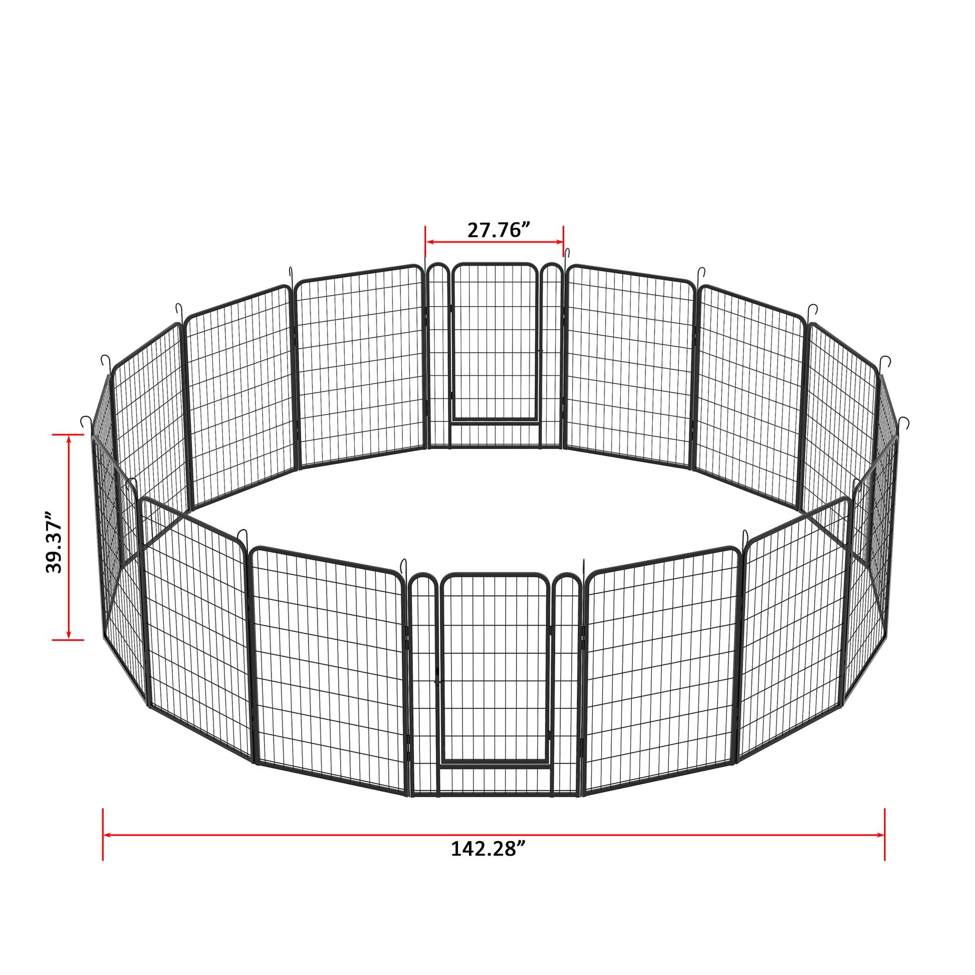 Heavy Duty Metal Playpen With Door, Dog Fence Pet Exercise Pen For Outdoor, Indoor