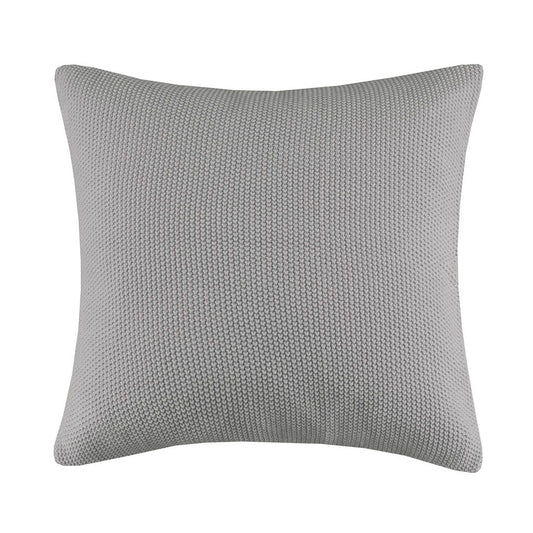 Bree Knit - Euro Pillow Cover - Gray