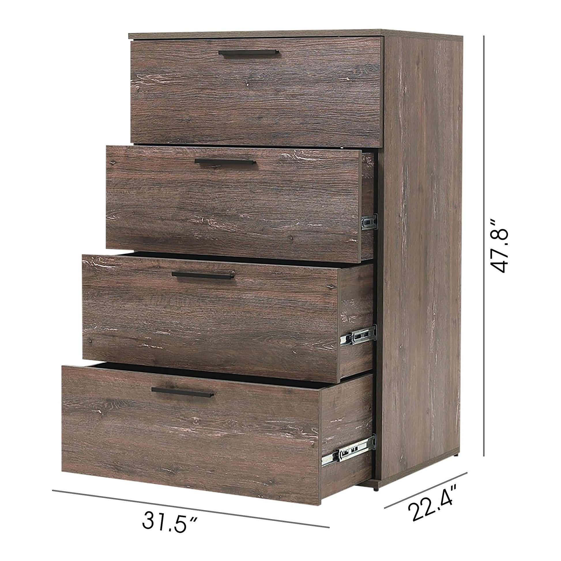 Oliver - Farmhouse Jumbo Chest With 4 Drawer Storage