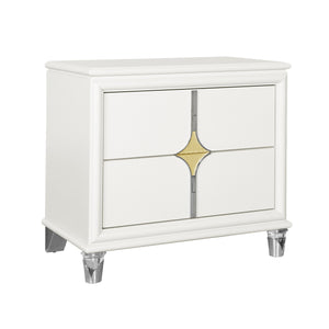 Uriuni - Nightstand - Gold / White