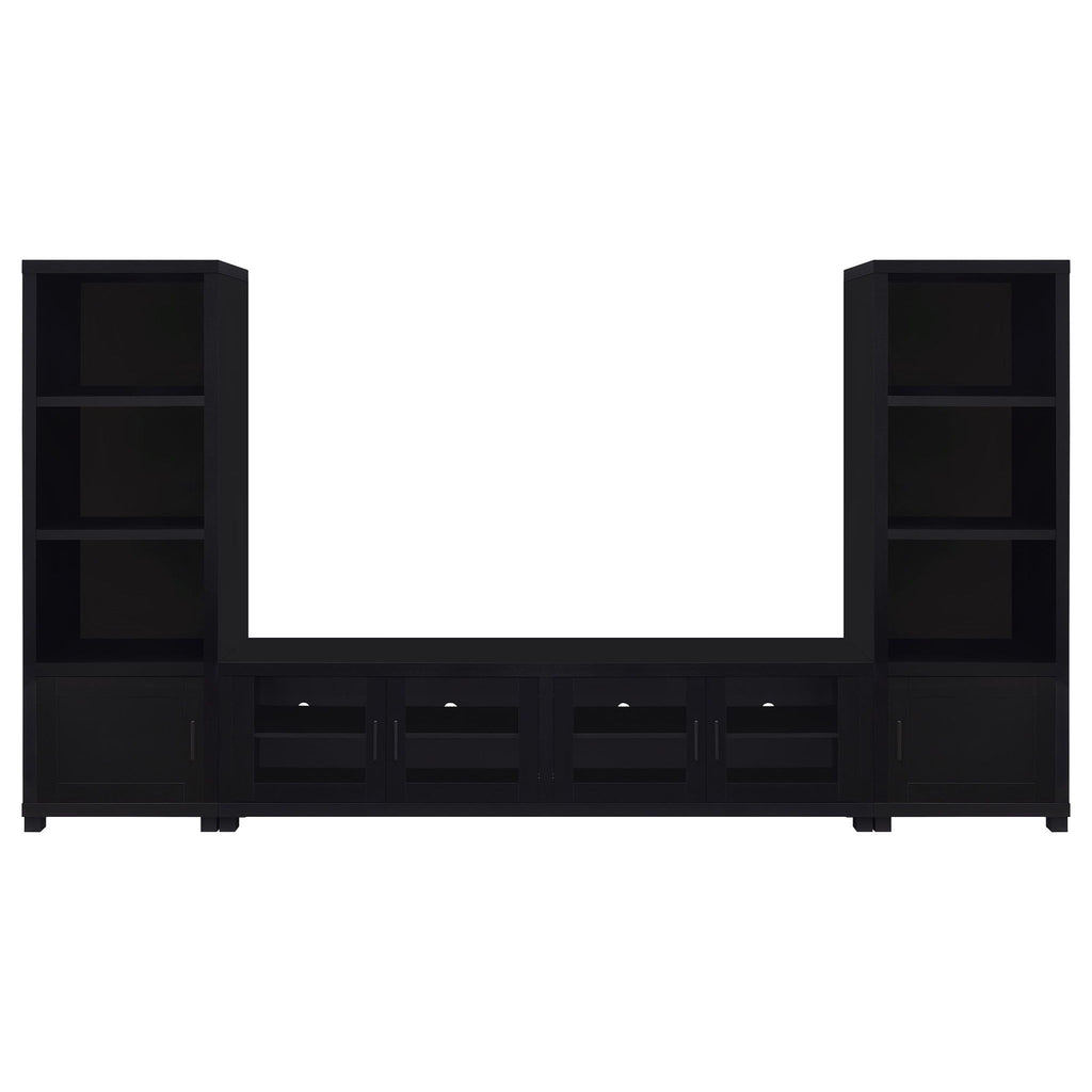 Arnaud - 3 Piece TV Stand Set With Storage - Black