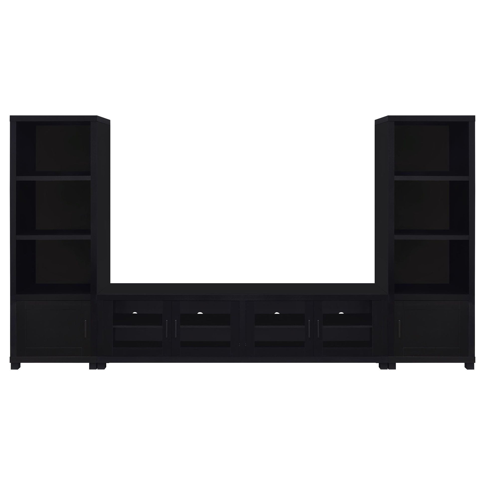 Arnaud - 3 Piece TV Stand Set With Storage - Black