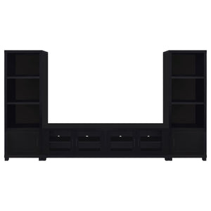 Arnaud - 3 Piece TV Stand Set With Storage - Black
