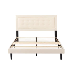 Upholstered Platform Bed With Slats