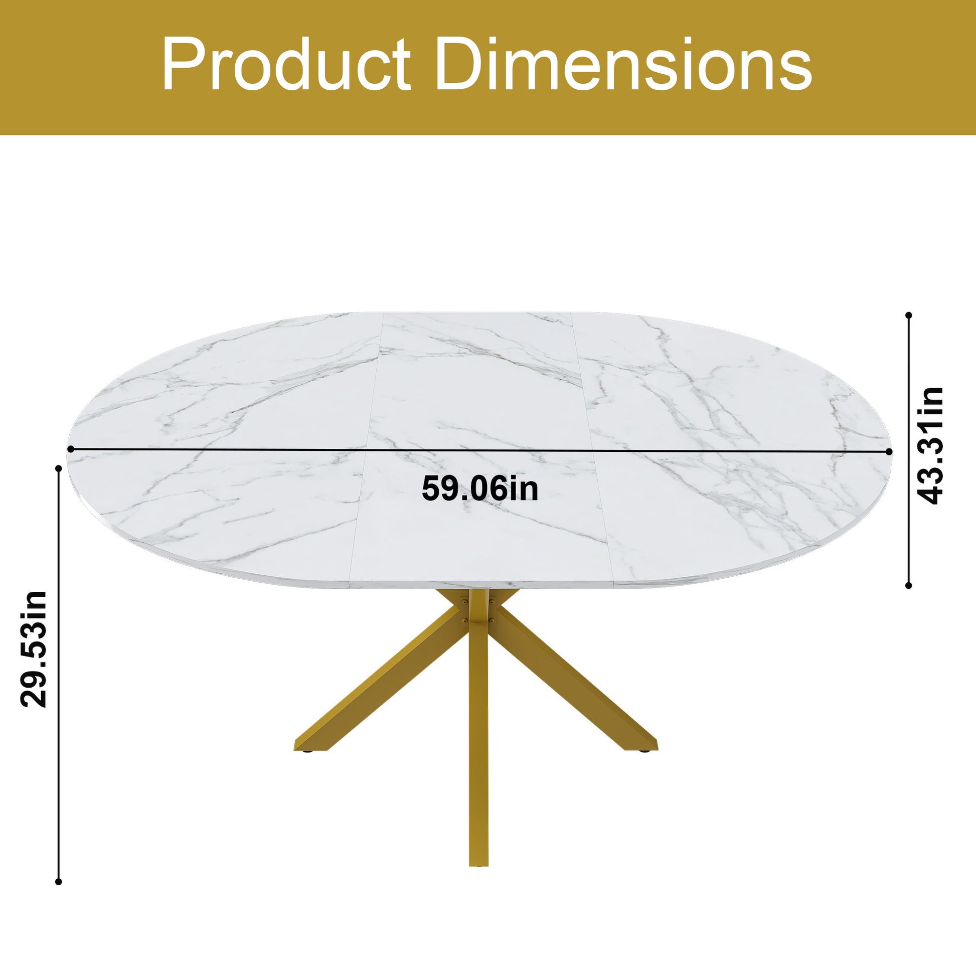 Round Dining Table With Extendable Blades, X Base