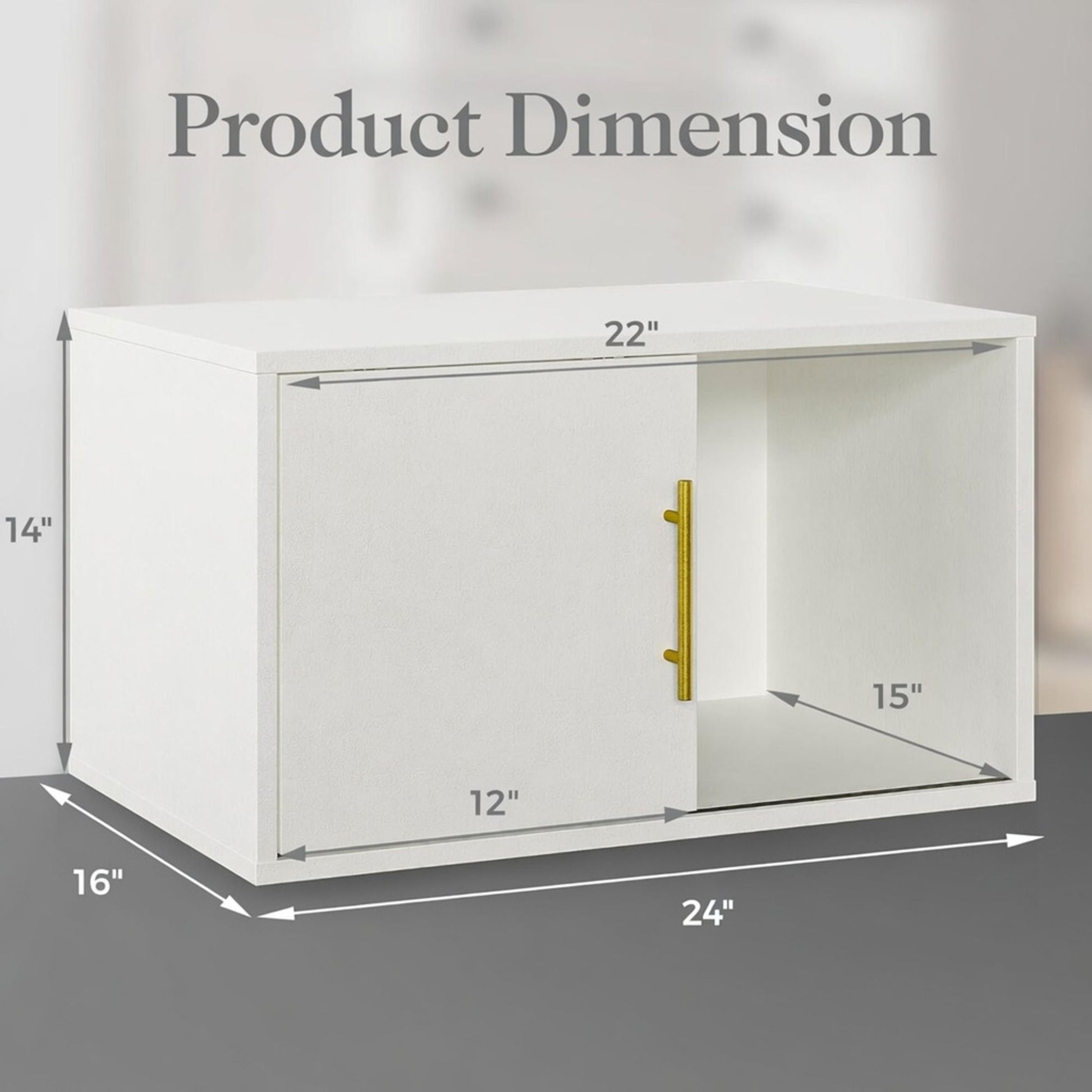 Cube Storage Organizer With Sliding Door Stackable Modular Bookshelf & Storage Cabinet - White