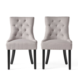 Contemporary Cheney Dining Chair Set With Tufted Design