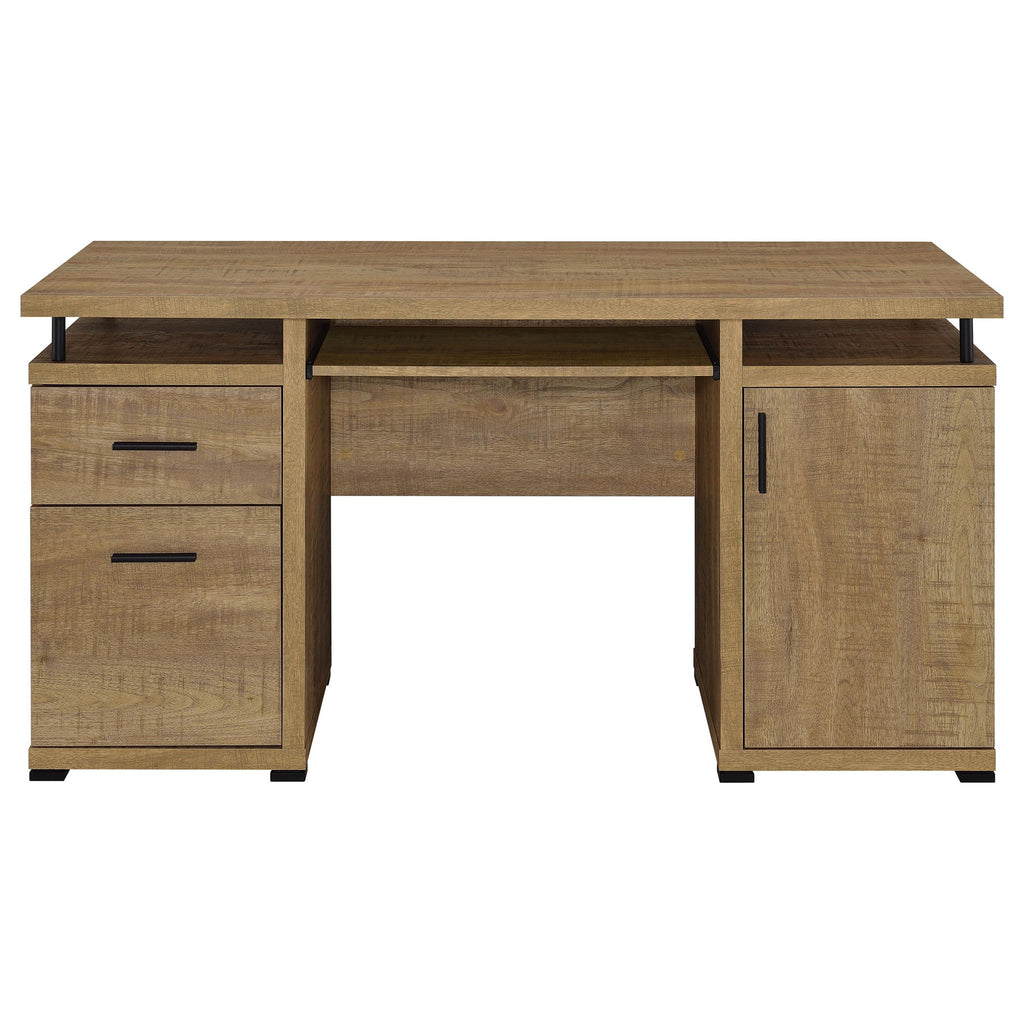 Swan - 2 Drawer Computer Desk - Mango Color