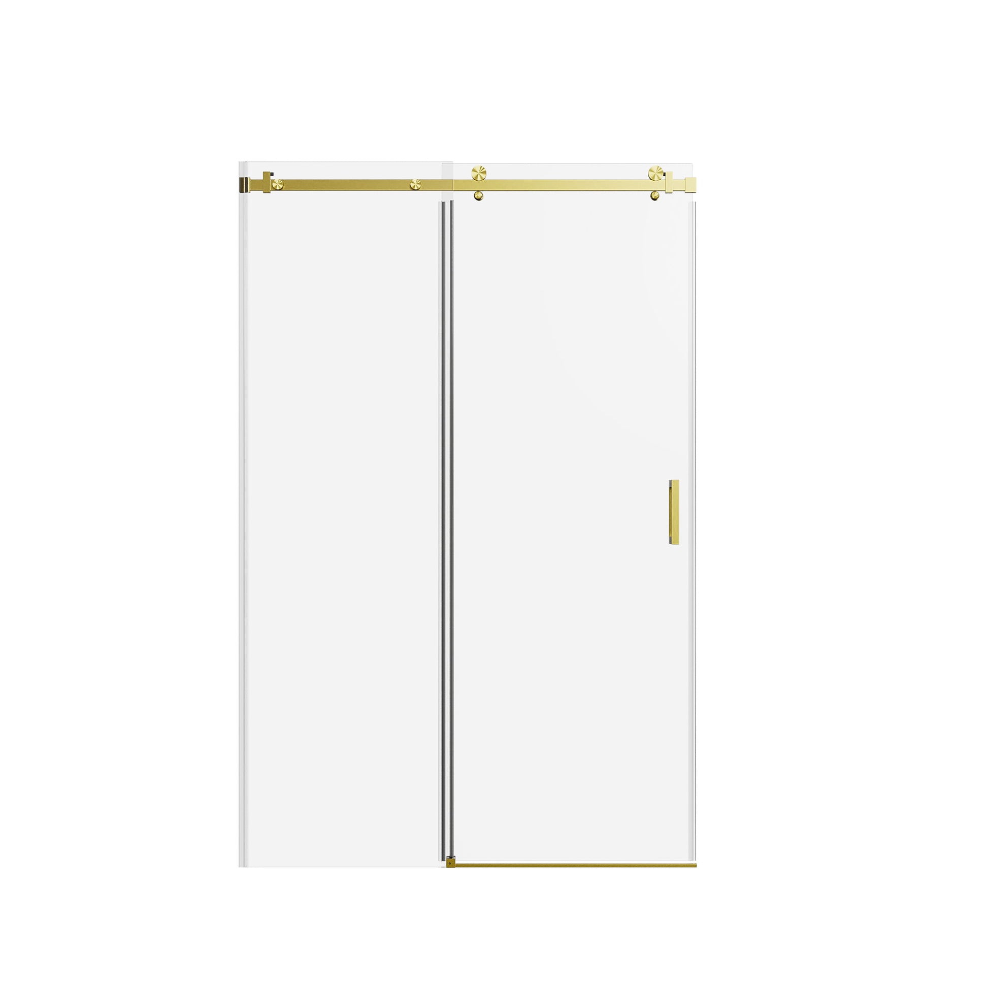 Frameless Single Sliding Shower Door, Sgcc Tempered Glass, Reversible