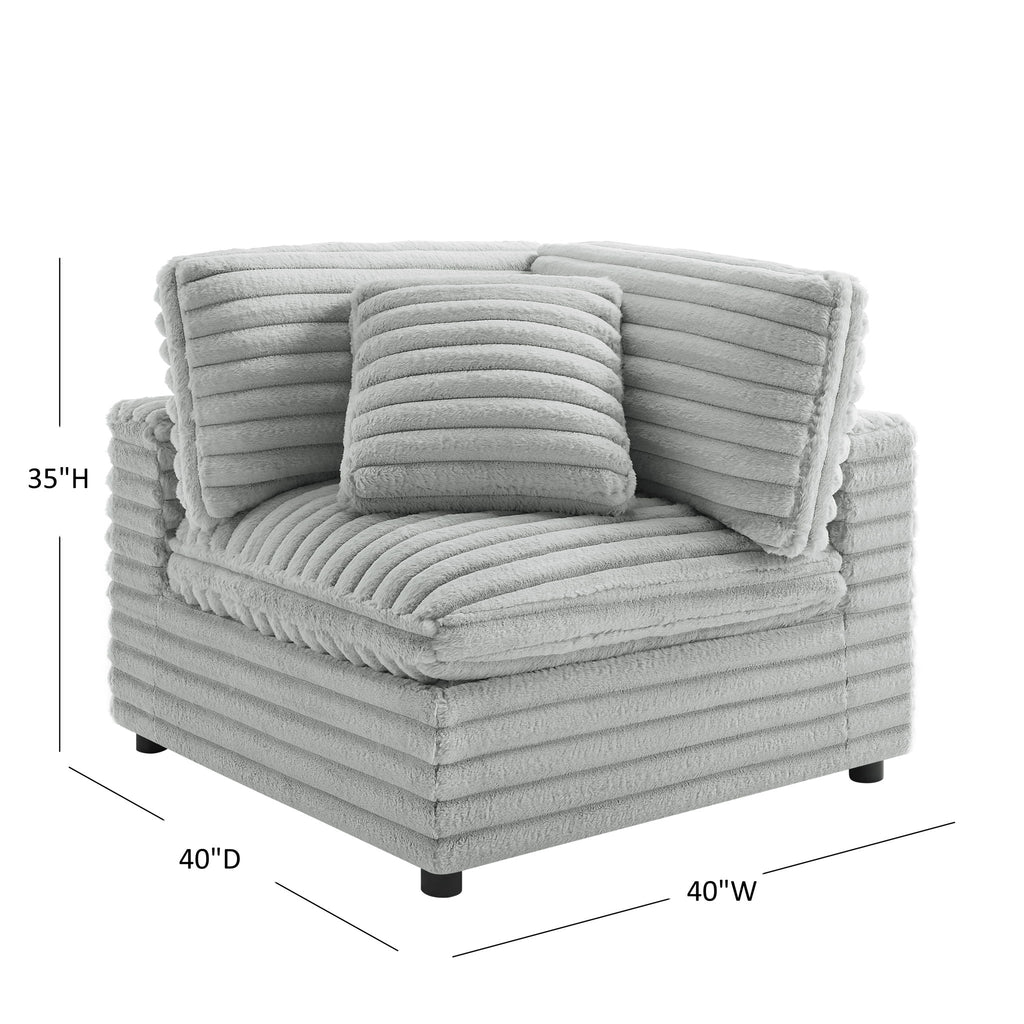 Jenny - Corner Accent Chair - Gray