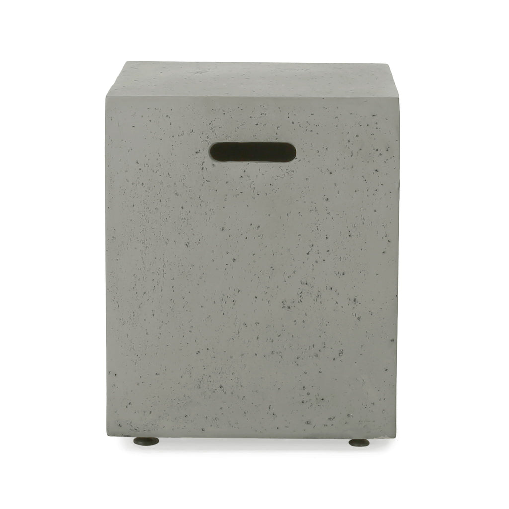 Modern Tank Holder Side Table With Smooth Concrete Surface