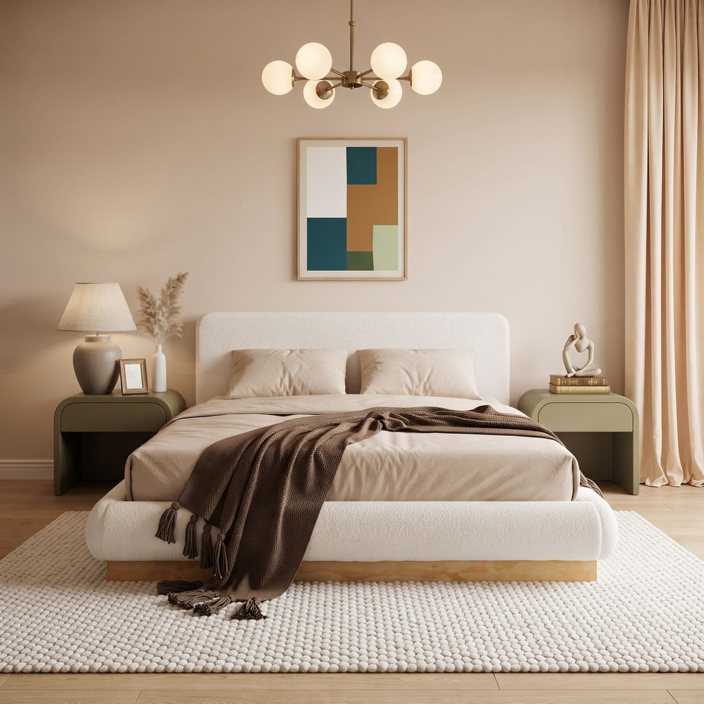 Upholstered Platform Bed Frame, No Box Spring Required