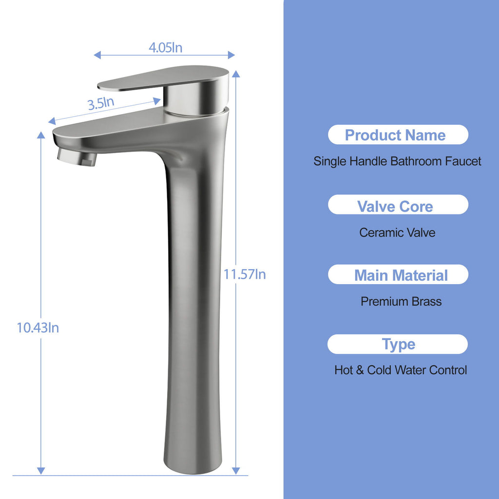 Single Handle Vessel Sink Faucet