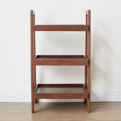 Premium Storage Organizer, 3-Tier Beech Shoe Rack For Entryway, Living Room - Walnut