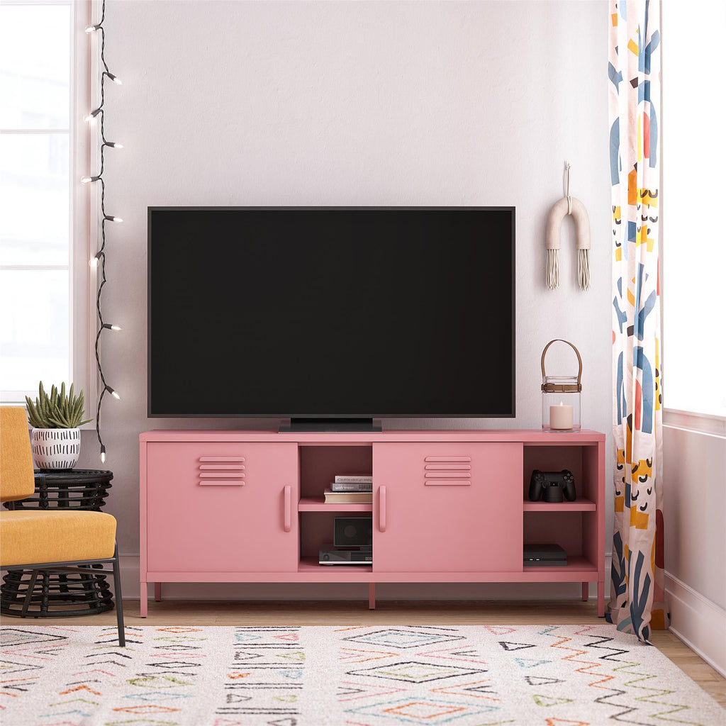 Cache - Locker Style TV Stand For TVs Up To 65" - Pink