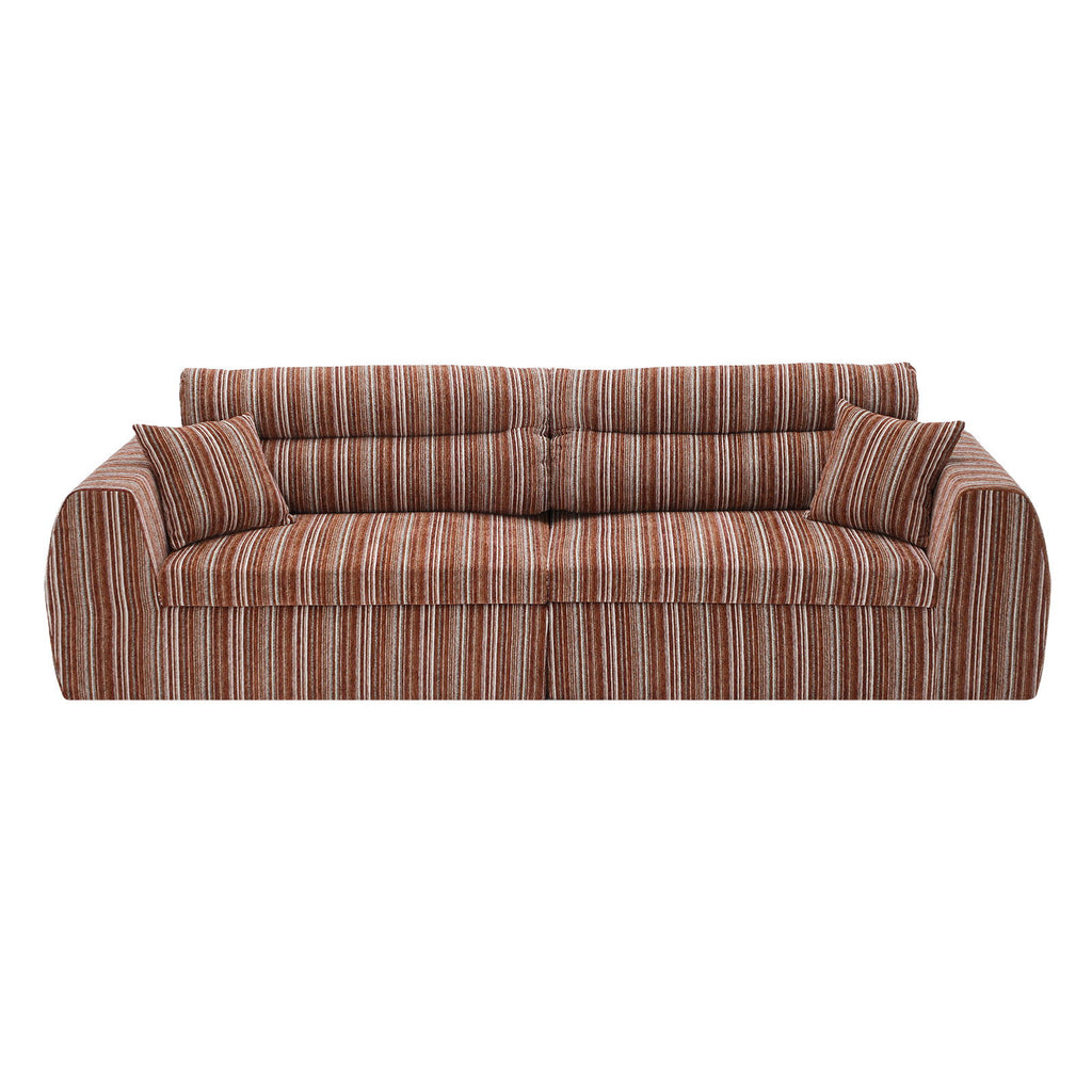 3 Seater, Couch With Throw Pillows For Living Room