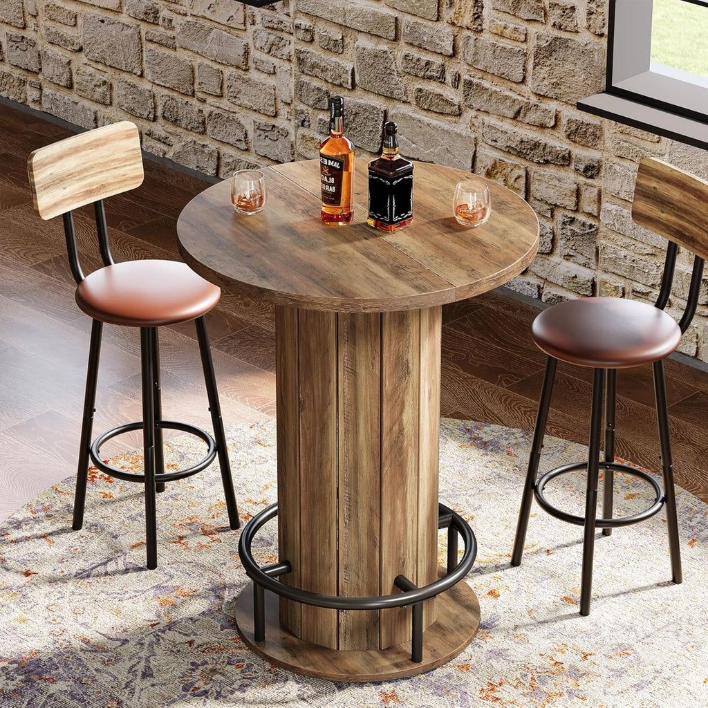 Pub Bistro Table - Rustic Brown