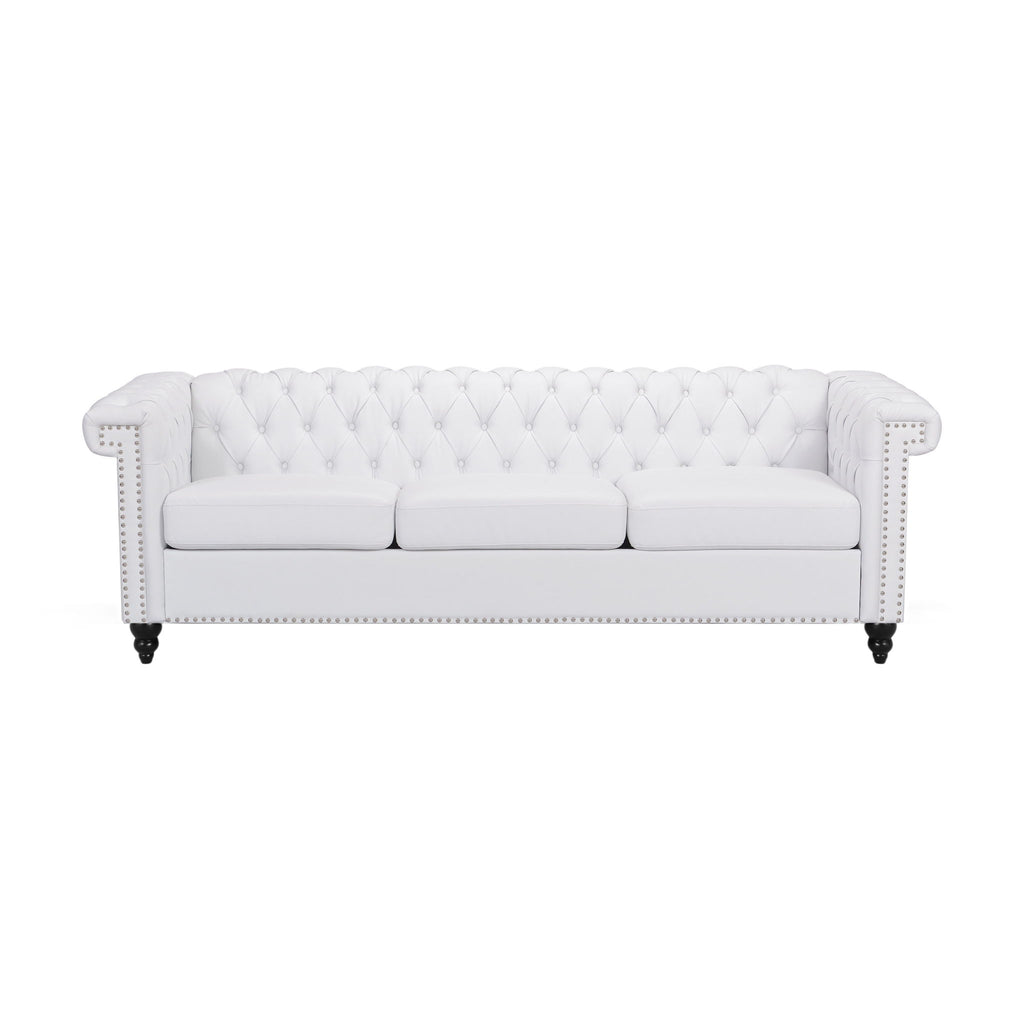 Chesterfield Style 3 Seater Sofa With Deep Button Tufting