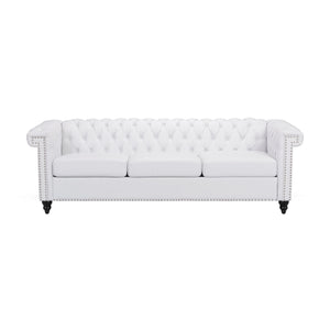 Chesterfield Style 3 Seater Sofa With Deep Button Tufting