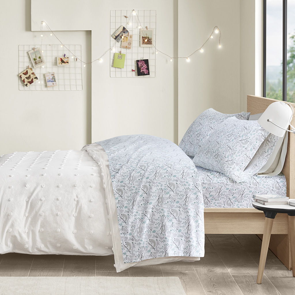 Twin Long Cozy Soft Novelty Print Sheet Set - Gray Sloths