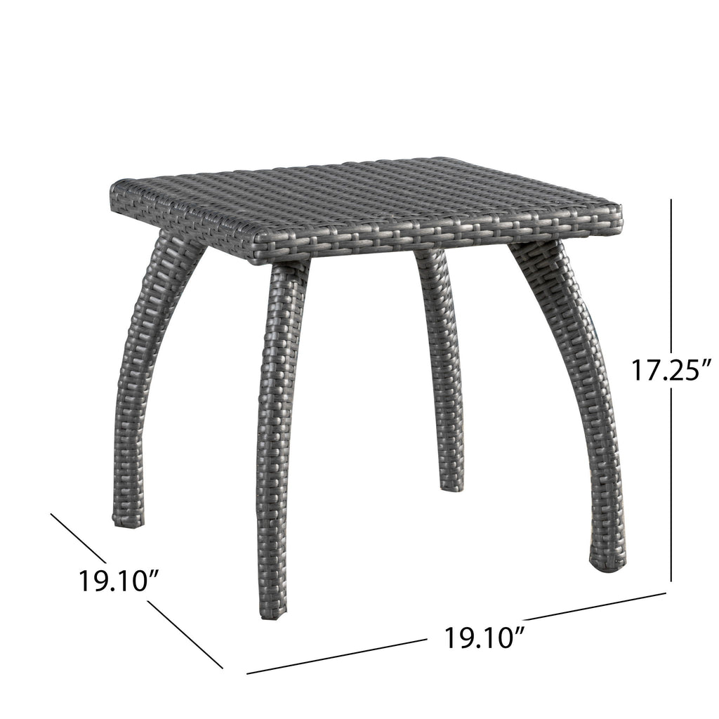 Luminant - Outdoor Side Table With Iron Frame - Gray
