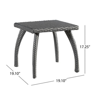 Luminant - Outdoor Side Table With Iron Frame - Gray