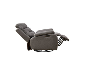 Liyasi - Dual Okin Motor Rocking And 240° Swivel Single Sofa Seat Recliner Chair Infinite Position, Head Rest With Power Function