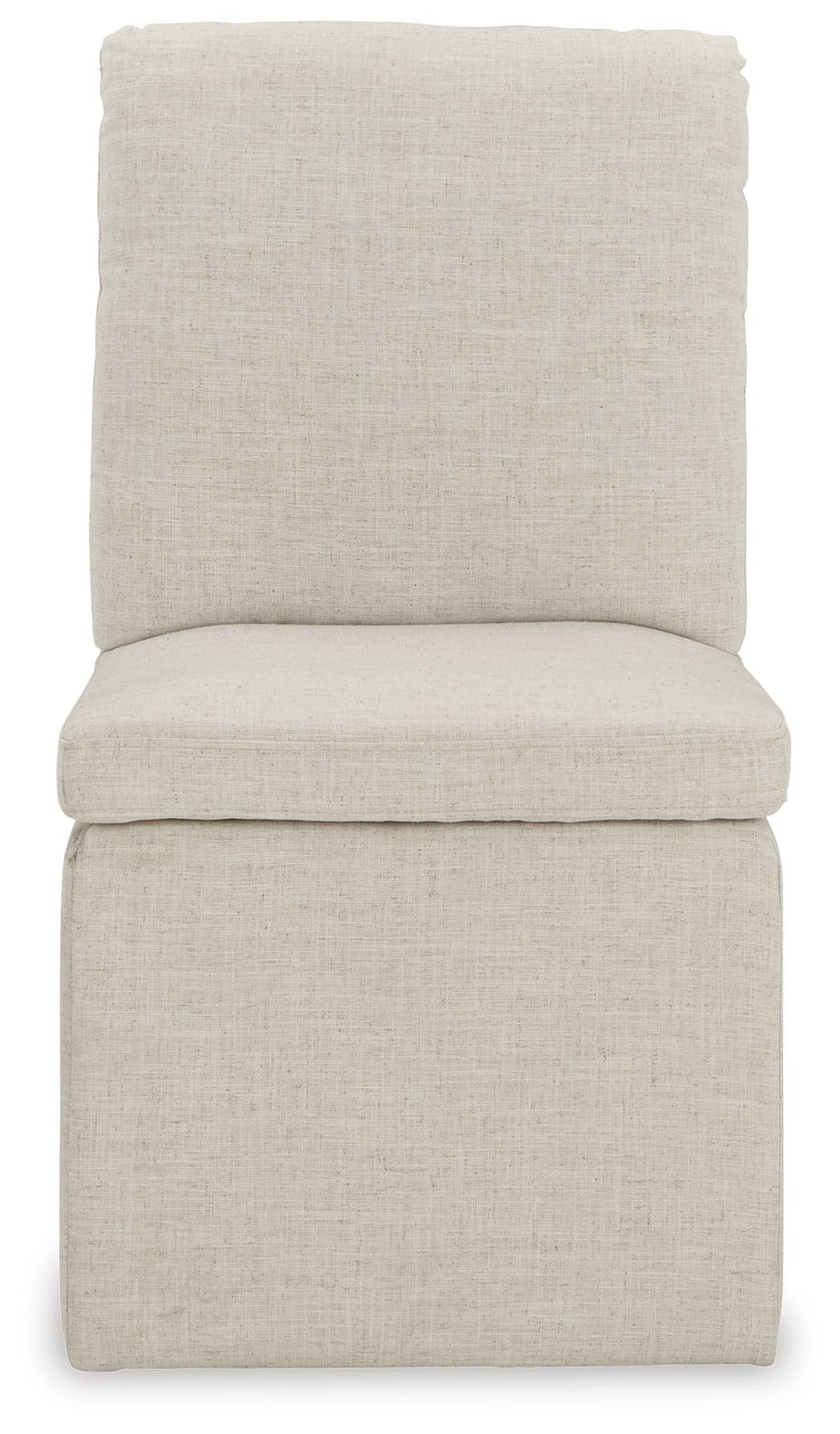 Krystanza - 9 Pc. - Dining Room Table, 8 Oatmeal Side Chairs - Weathered Gray