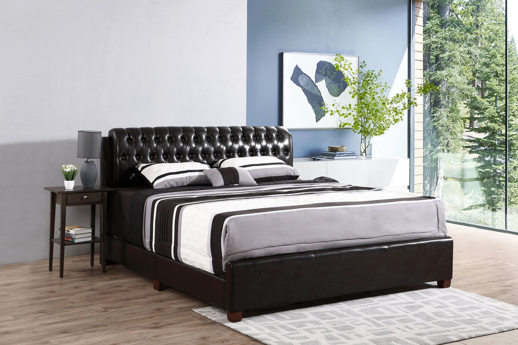 Marilla - King Bed - Dark Brown