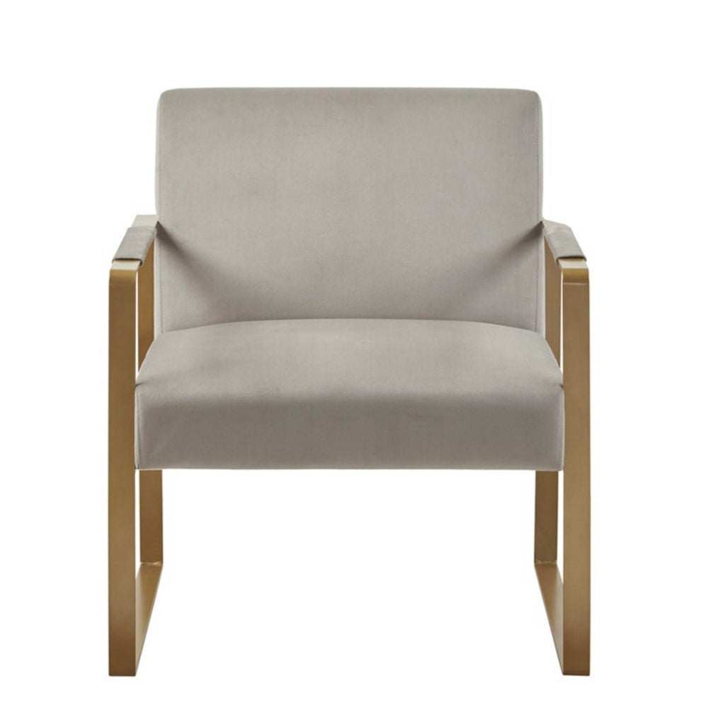 Jayco - Accent Chair With Metal Arms - Beige