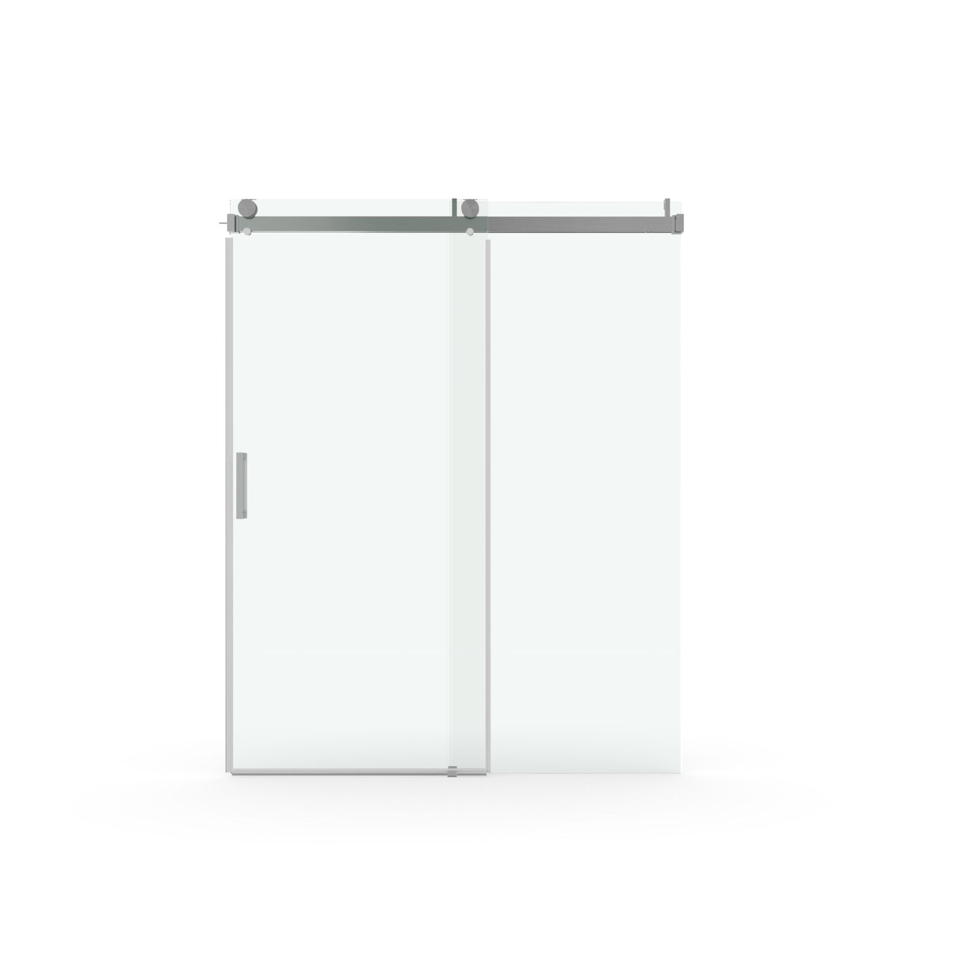 Frameless Soft-Closing Shower Door, 1/4" (6 Mm) Tempered Glass Single Sliding With Explosion Proof Coating