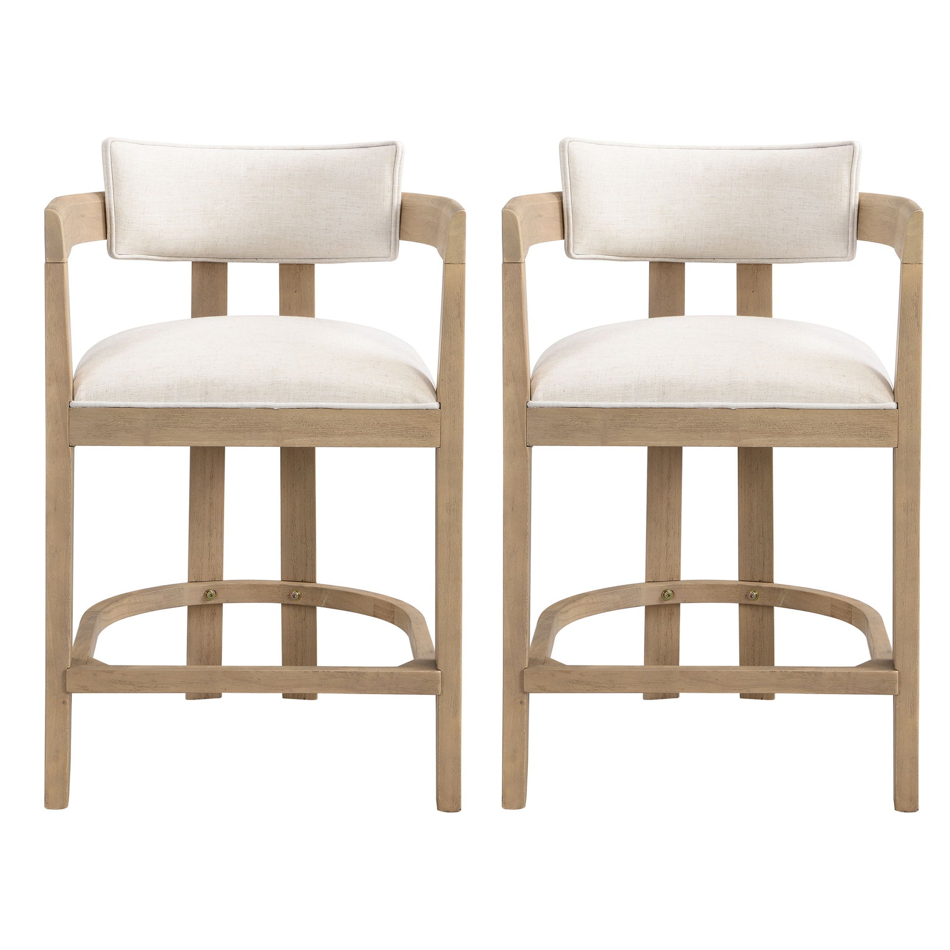Contemporary Upholstered Counter Stools Set