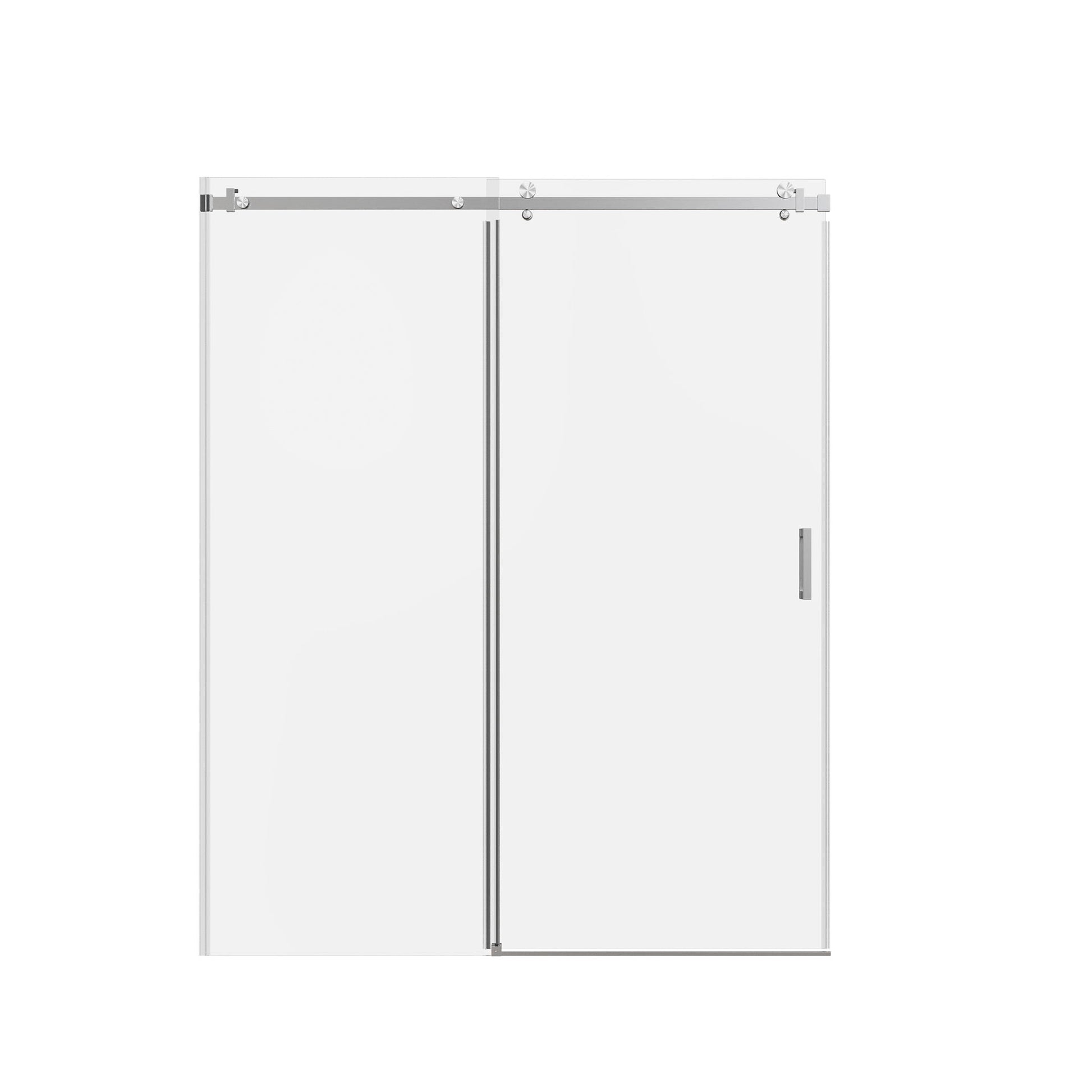 Frameless Single Sliding Shower Door, Sgcc Tempered Glass, Reversible