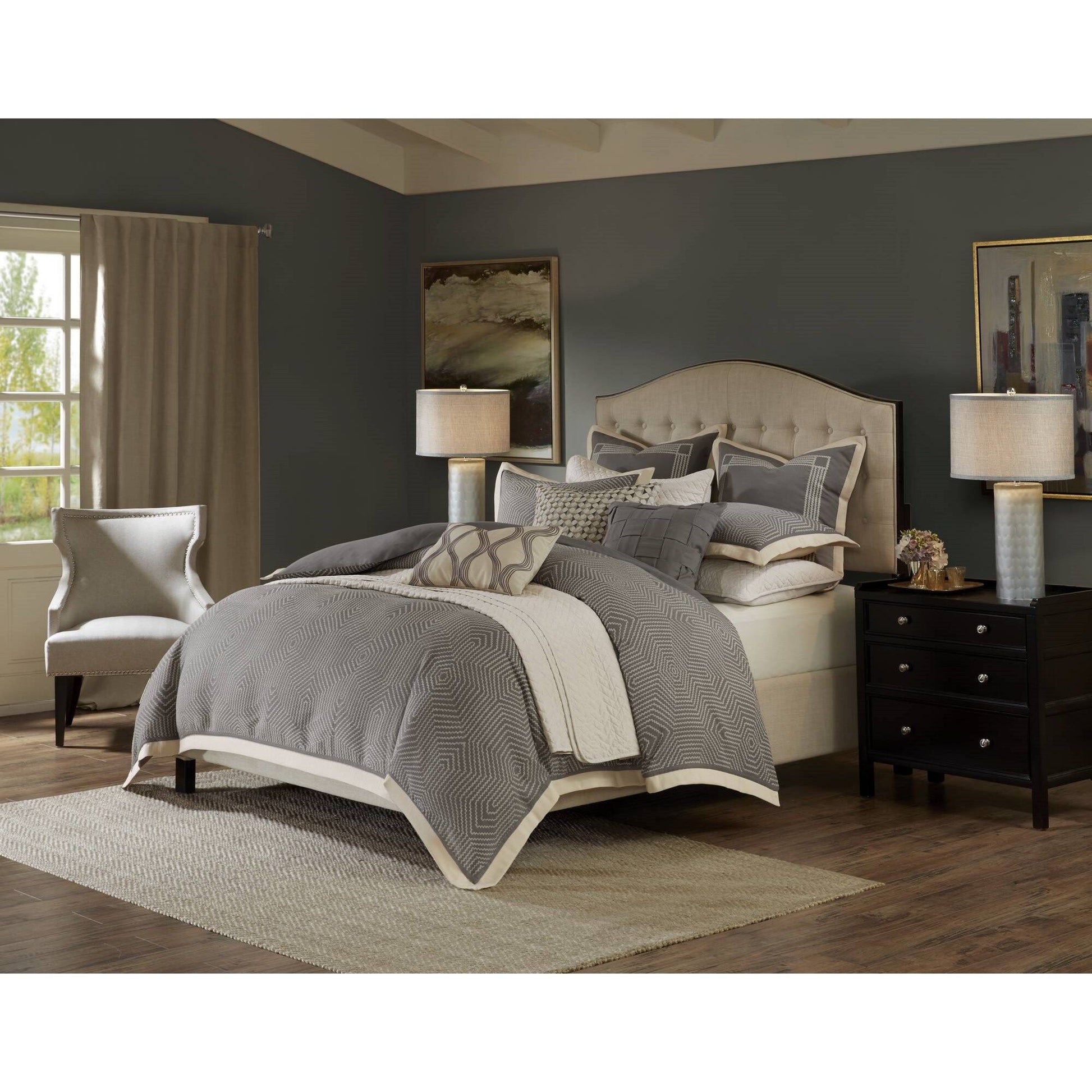 King Comforter Set - Gray