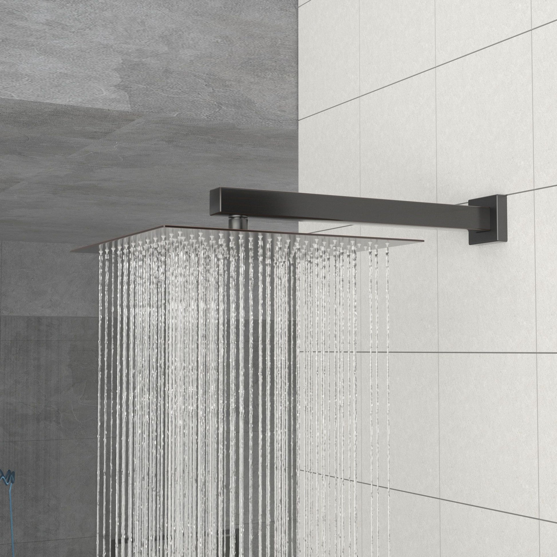 10" Square Rainfall Shower Head With Silicone Nozzle - Oil-Rubbed Bronze