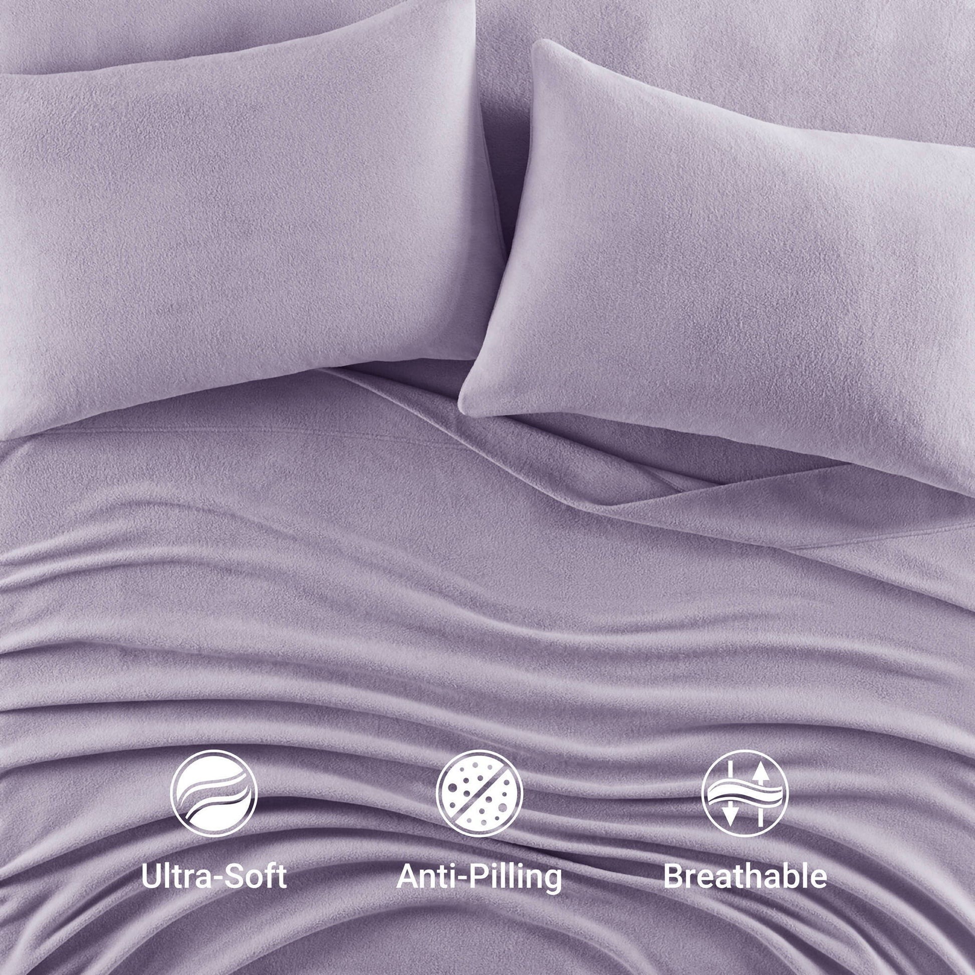 Micro Fleece - Twin Sheet Set - Lavender