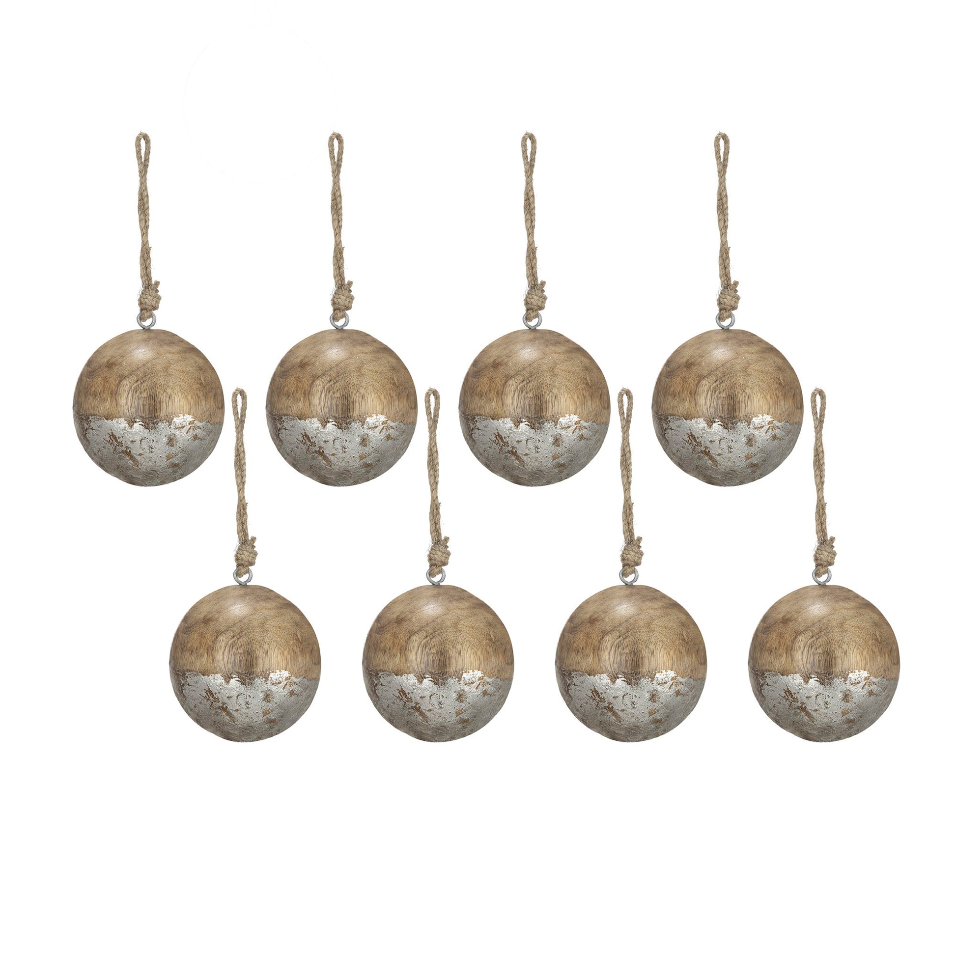Christmas Ball Ornaments, Wood Decorative Hanging Ball Christmas Tree Ornaments For Holiday Party Decorations