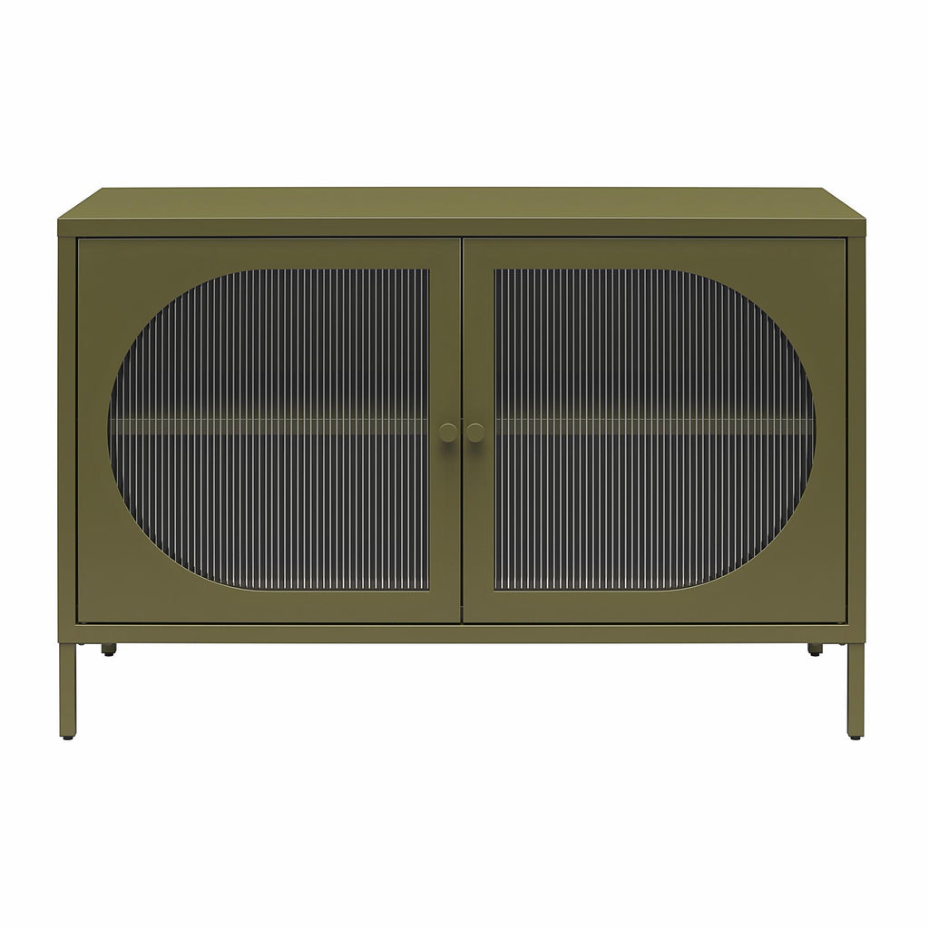 Luna - Wide 2 Door Accent Cabinet - Olive Green