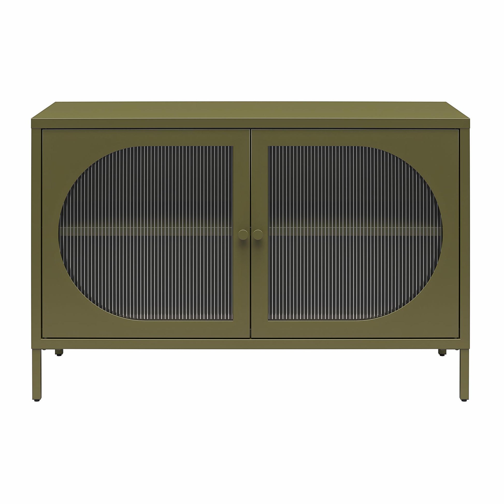 Luna - Wide 2 Door Accent Cabinet - Olive Green