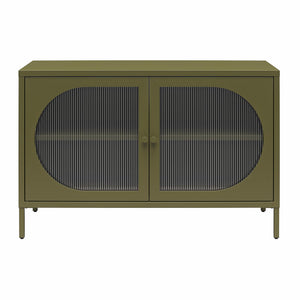 Luna - Wide 2 Door Accent Cabinet - Olive Green