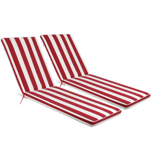 2 Pieces Set Outdoor Lounge Chair Cushion Replacement Patio Furniture Seat