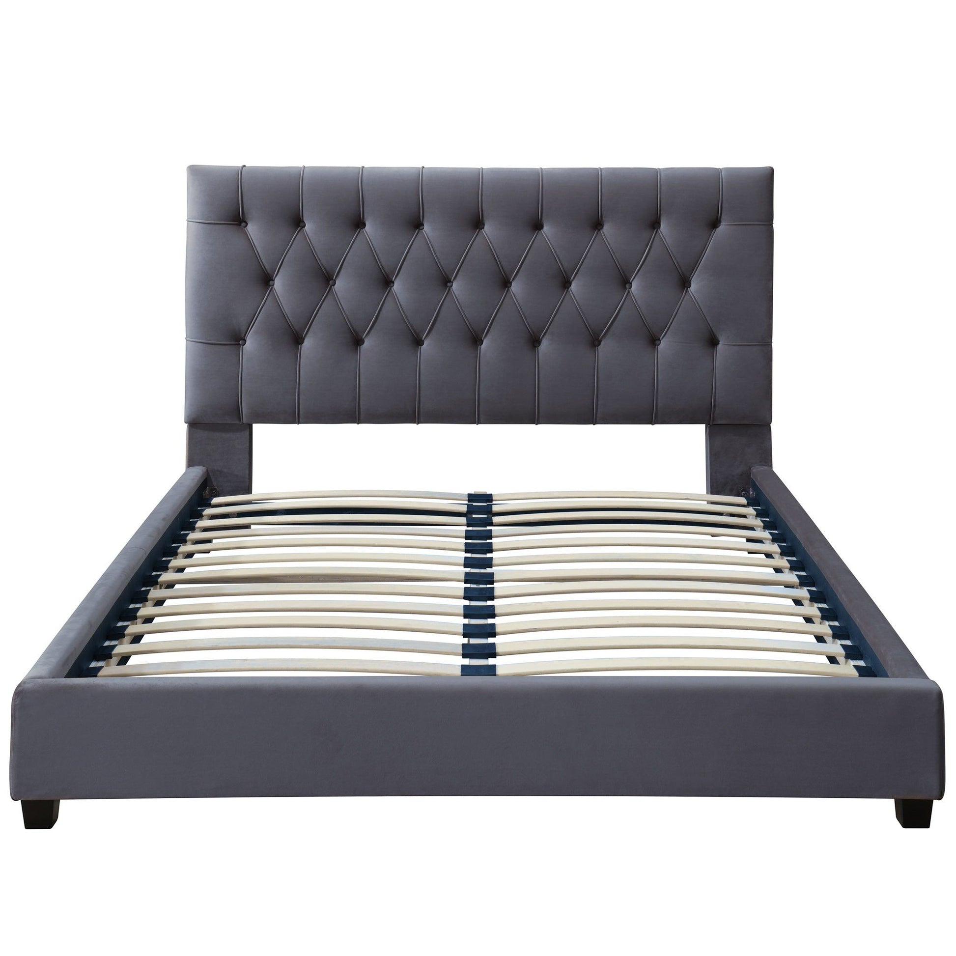 Donald - Mid-Century Modern Upholstered Platform Bed