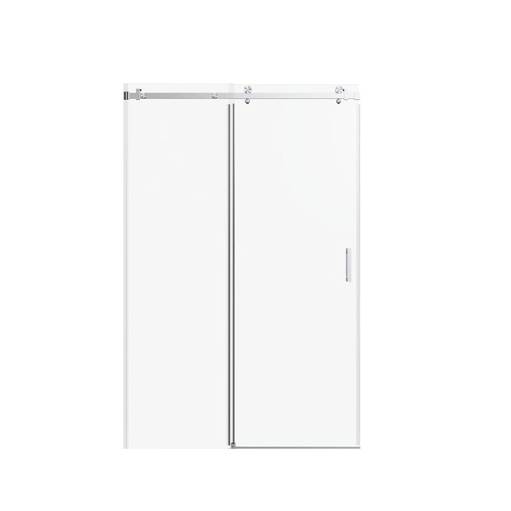 Frameless Single Sliding Shower Door, Sgcc Tempered Glass, Reversible